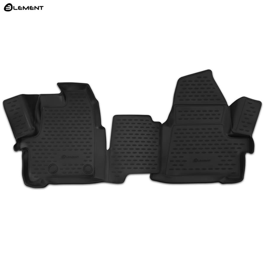 Коврики в салон Ford Transit  2014-2022 Фургон, полиуретан 3D Element, Черный, Арт. NLC.3D.16.60.210k