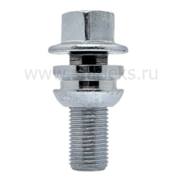 Болт колёсный M14x1.5 Сфера вращающаяся  L-28мм Цинк, Ключ 17, Арт. S17D28SL