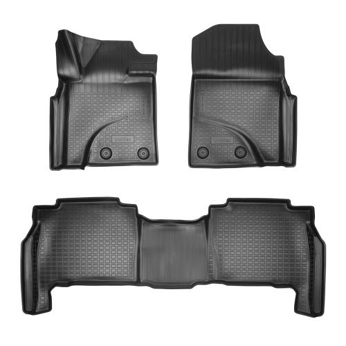 Коврики в салон Toyota Land Cruiser 200 2012-2015 FL1, полиуретан 3D Norplast, Черный, Арт. NPA11-C88-502