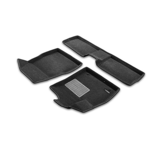 Коврики в салон Jaecoo J6 2025-, 3D ткань Euromat Business, Черный, Арт. EMC3D000032
