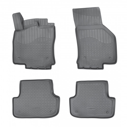 Коврики в салон Audi A3 (8V) 2012-2016 Хэтчбэк 5 дв., полиуретан 3D Norplast, Черный, Арт. NPA10-C05-150