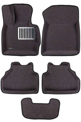 Коврики в салон BMW X3 (F25) 2010-2014, 3D ткань Euromat LUX, Серый, Арт. EM3D001210G