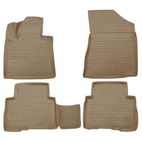 Коврики в салон Kia Sorento  (XM) 2012-2021 FL, полиуретан 3D Element, Бежевый, Арт. NLC.3D.25.46.212h