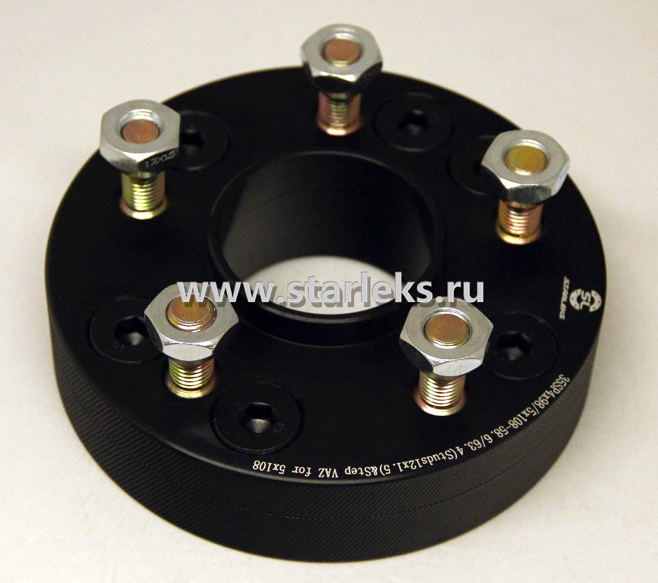 Проставка 35SP498/5114.3-58.6/60.1(STUD12x1.5) Step Black STARLEKS