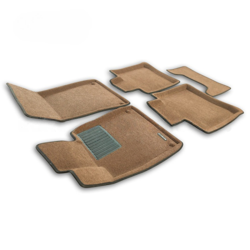 Коврики в салон Mercedes S (W222) 2013-2017, 3D ткань Euromat Business, Коричневый, Long Арт. EMC3D003515R