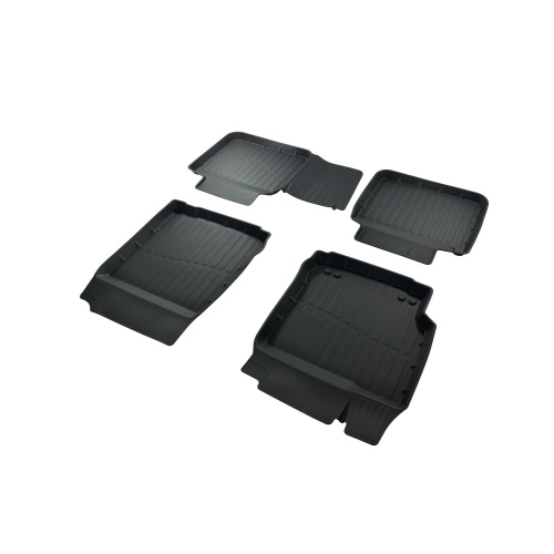 Коврики в салон Toyota Camry (XV50) 2011-2014, резина 3D SRTK LUX, Черный, Арт. 3D.TY.CAM.06G.02014