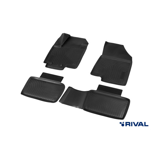 Коврики в салон Changan CS35 Plus 2021- FL, литьевые Rival, Черный, Арт. RIV18902001