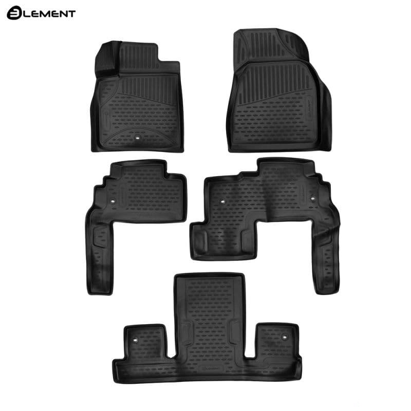 Коврики в салон Chevrolet Traverse  2017-2021, полиуретан 3D Element, Черный, Арт. ELEMENT3D0838210k