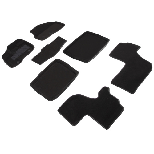 Коврики в салон Ford Explorer (U502) 2010-2016, 3D ткань Seintex , Черный, НЕ для V-3,5  Арт. 88356