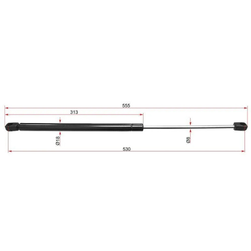 Амортизаторы крышки багажника Opel Astra G 1998-2009 Хэтчбэк 3 дв., (L=R) Арт. ST0132677