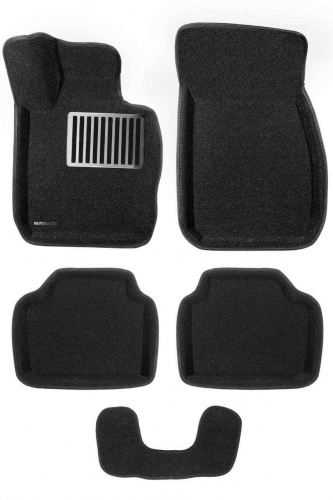 Коврики в салон BMW 3 (F30) 2011-2016 Седан, 3D ткань Euromat LUX, Черный, 4WD X-drive Арт. EM3D001223