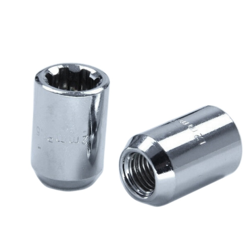 Гайка колеса M12x1.25 Конус h-30мм закрытая, Хром, Ключ внутренний 7-шлицевой , внутр. 7 луч.звезда, D=20мм (спецключ K207) Арт. 207344CR