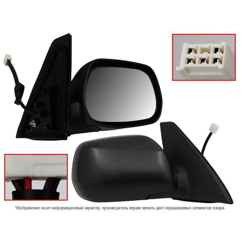 Зеркало боковое  Toyota RAV4 (XA20) 2002-2003 3 дв. Обогрев/Рег-ка/5 кон, справа (R) Арт. ST160084