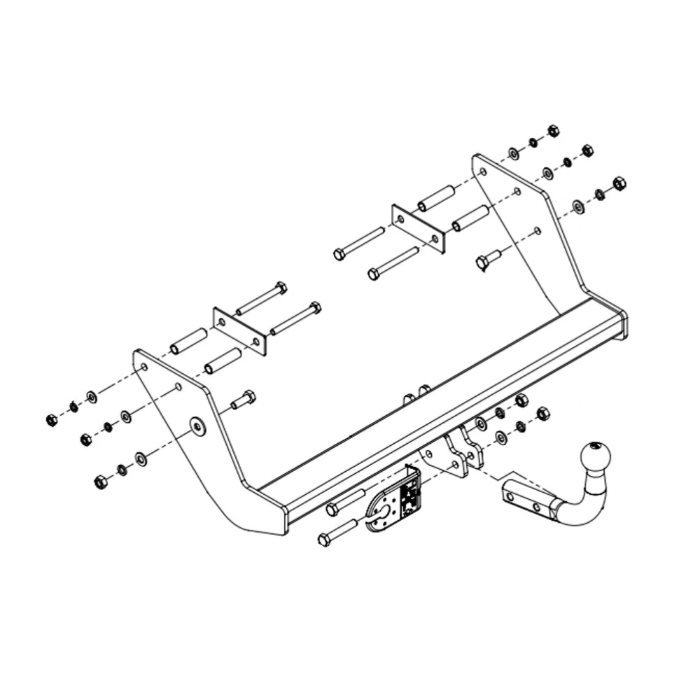 Фаркоп Mercedes Vaneo 2001-2005 IMIOLA Арт. M026