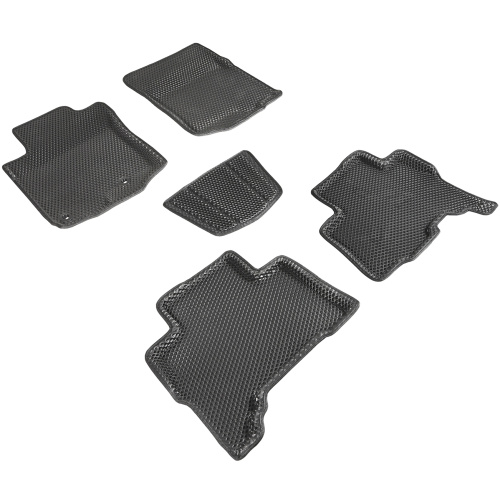 Коврики в салон Toyota Land Cruiser Prado (J150) 2013-2017 FL1 3 дв., 3D EVA Seintex "ромб", Черный, Арт. 95195