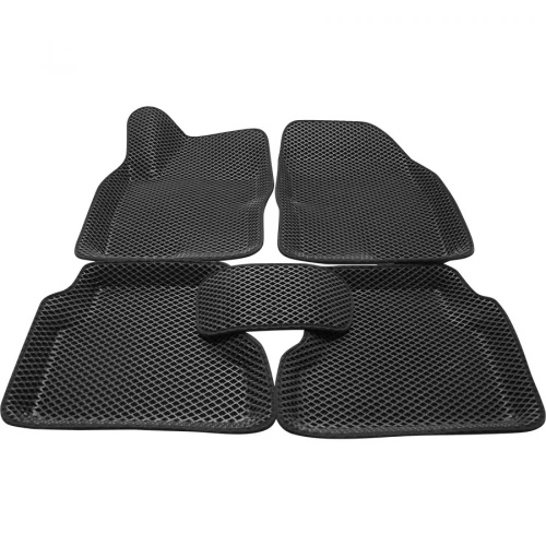 Коврики в салон Ford C-MAX (Mk1) 2003-2007, 3D EVA Seintex "ромб", Черный, Арт. 95368