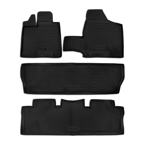 Коврики в салон Toyota Sienna (XL20) 2003-2005, полиуретан Element, Черный, комплект на три ряда Арт. NLC.48.48.210k