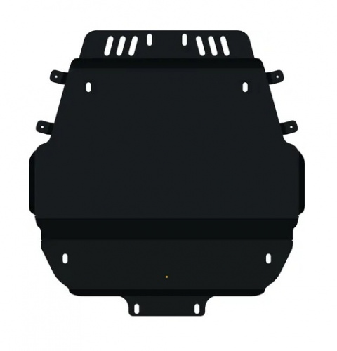 Защита картера двигателя, радиатора Toyota Land Cruiser 200 2007-2012 V-все (2 части:защита радиатора, картера и кпп) Арт. ALF1205-06st