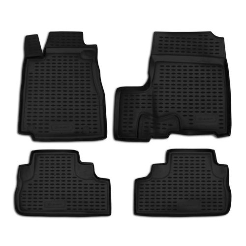 Коврики в салон Honda CR-V  2006-2009, полиуретан Element, Черный, с сабвуфером Арт. NLC.18.16.210k
