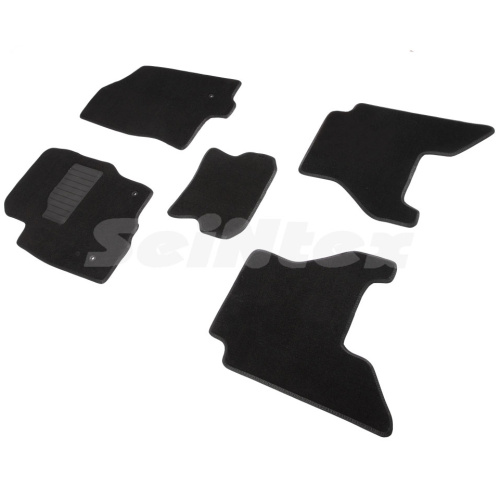 Коврики в салон Nissan Pathfinder (R51) 2010-2012 FL, текстильные Seintex Lux, Черный, Арт. 88521