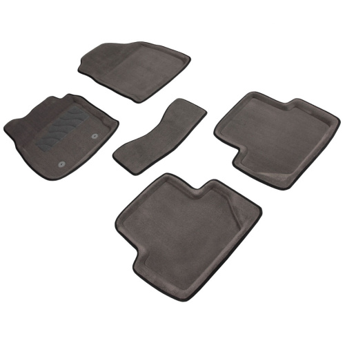 Коврики в салон Ford EcoSport 2003-2007, 3D ткань Seintex , Серый, Арт. 86843