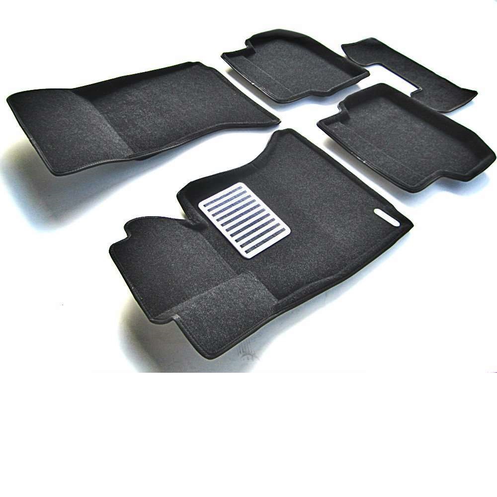 Коврики в салон BMW 5 (F10) 2009-2013 Седан, 3D ткань Euromat LUX, Черный, Арт. EM3D-001205