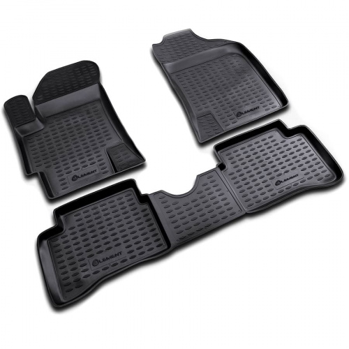 Коврики в салон Kia Rio  2005-2009 Седан, полиуретан Element, Серый, Арт. NLC2502211