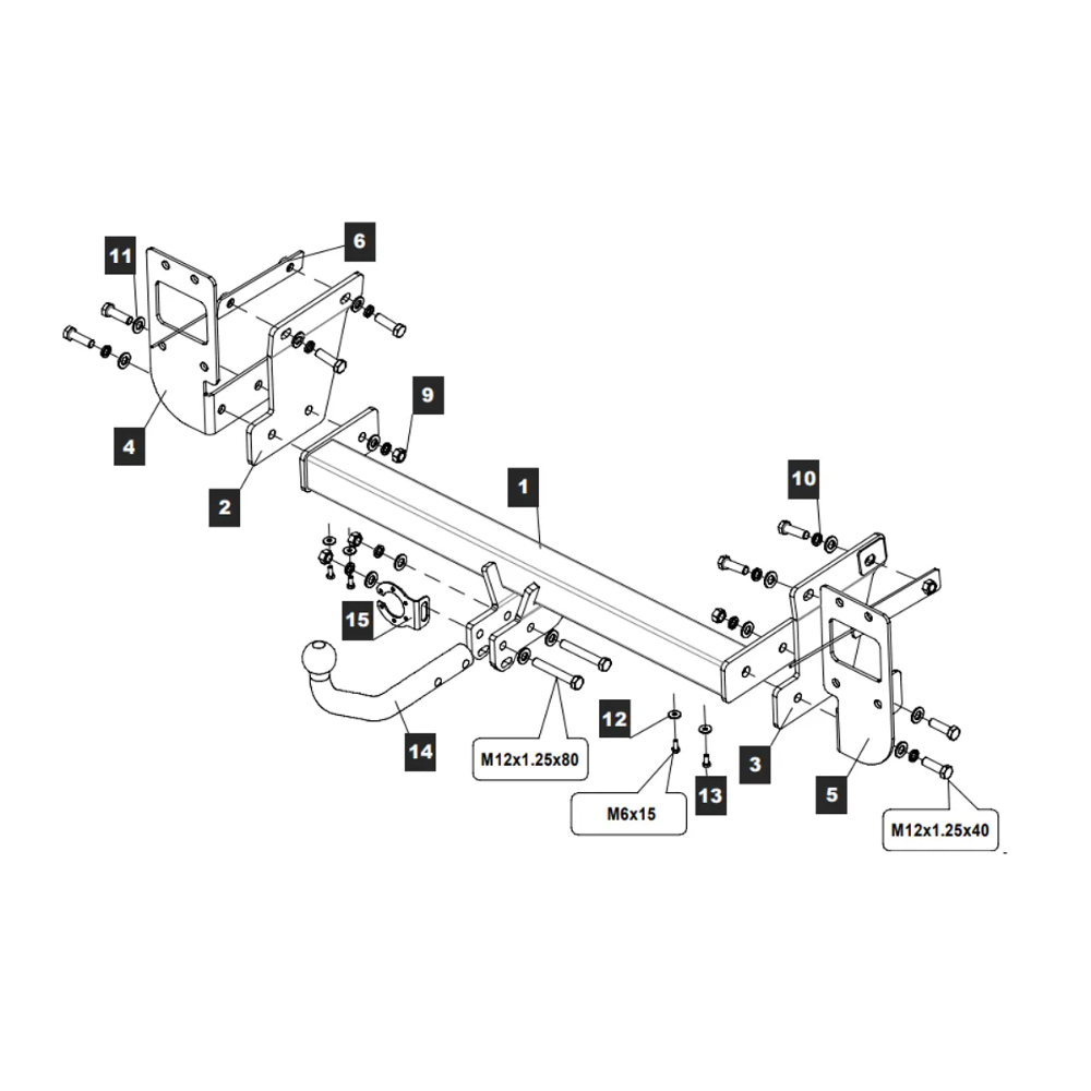 Фаркоп Geely Monjaro I 2022-2024 BALTEX Арт. 189386