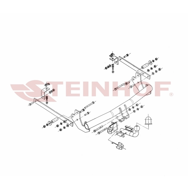 Фаркоп Citroen Jumpy II 2006-2012 Микроавтобус (также Long L2) Steinhof Арт. F148