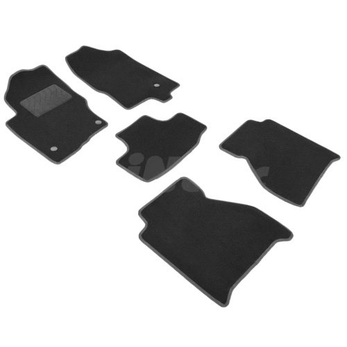 Коврики в салон Nissan Navara (D40) 2004-2010, ткань Seintex Lux, Черный, Арт. 86326