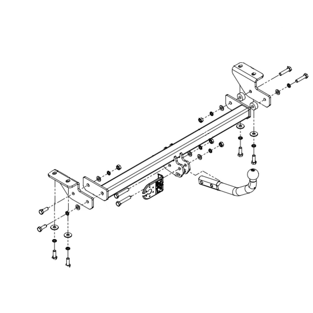 Фаркоп SsangYong Actyon II 2010-2013 IMIOLA Арт. S054