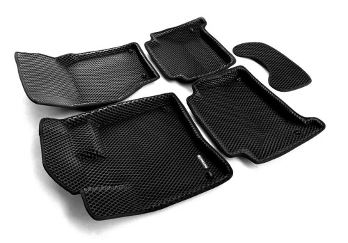 Коврики в салон Audi Q7 (4L) 2005-2009, 3D EVA Euromat, Черный, Арт. EM3DEVA001105