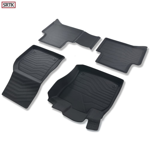 Коврики в салон Volkswagen Touran  2015-2023, резина 3D SRTK Premium, Черный, Арт. PR.W.TOUR.15G.02X55