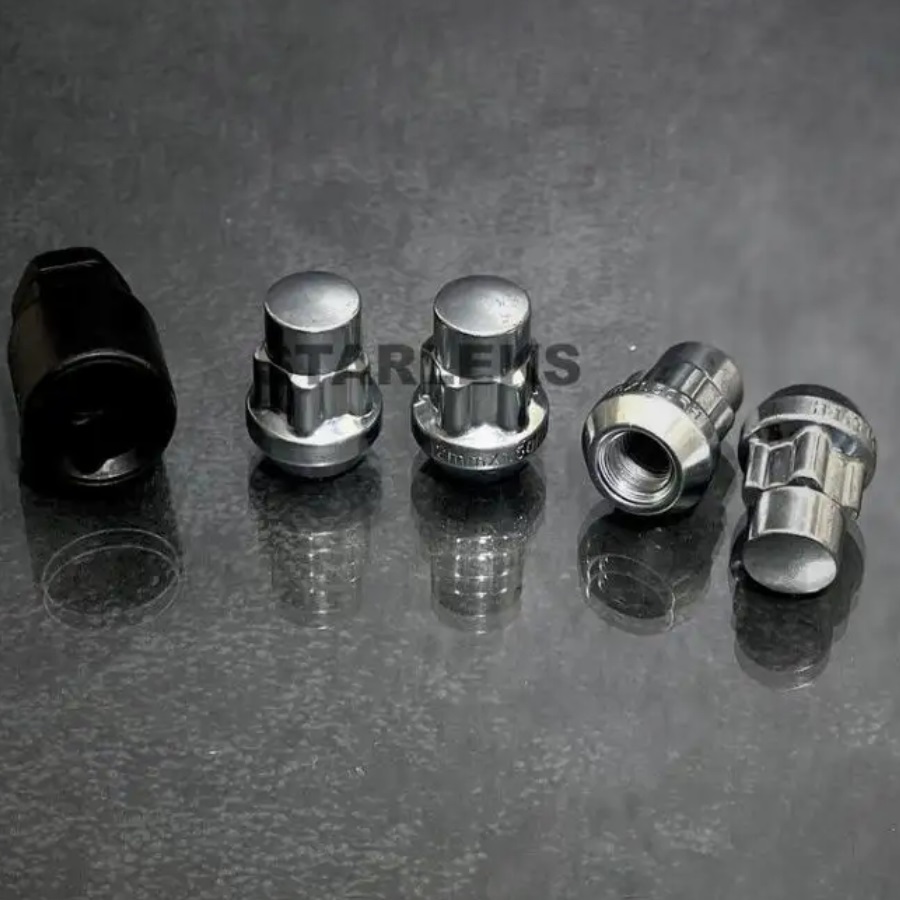 Гайки секретные M12x1.5 Конус h-32мм закрытая, Хром, Ключ 17-19, Арт. 416445(Ford)H1