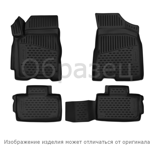 Коврики в салон Chery CrossEastar (B14) 2006-2014, полиуретан Element, Черный, на 3 ряда Арт. NLC.63.07.210k