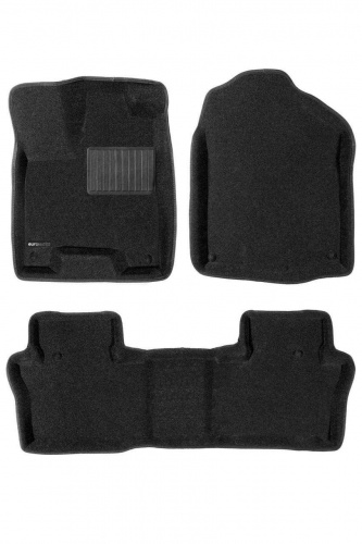 Коврики в салон Acura  (YD3/YD4) 2013-2016, 3D ткань Euromat Business, Черный, Арт. EMC3D002600