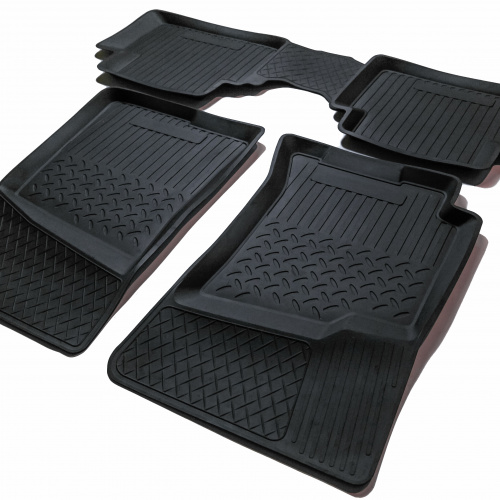 Коврики в салон Chevrolet Lanos 2002-2009, резина 3D SRTK Premium, Черный, Арт. PR.CH.LAN.SEN.05G.02041