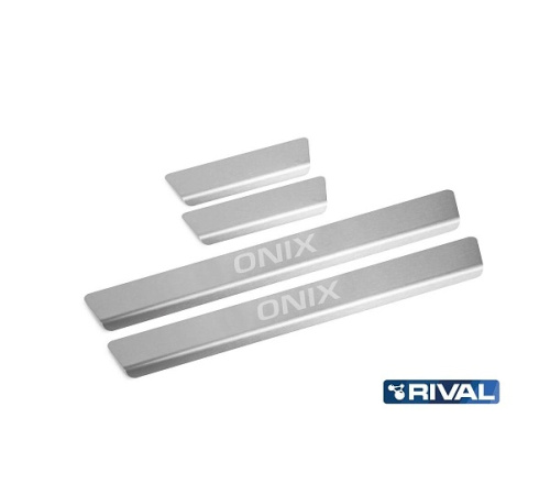 Накладки на пороги Chevrolet Onix II 2019-   к-кт Арт. NP10083