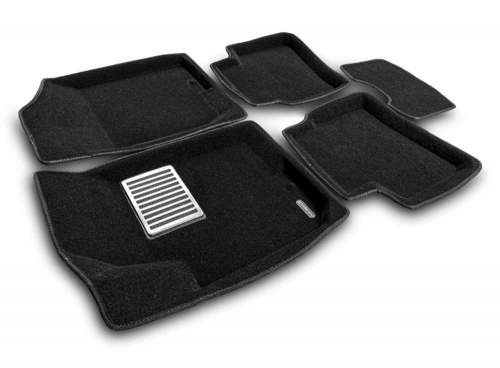 Коврики в салон Hyundai Elantra (HD) 2006-2010, 3D ткань Euromat LUX, Черный, Арт. EM3D002722