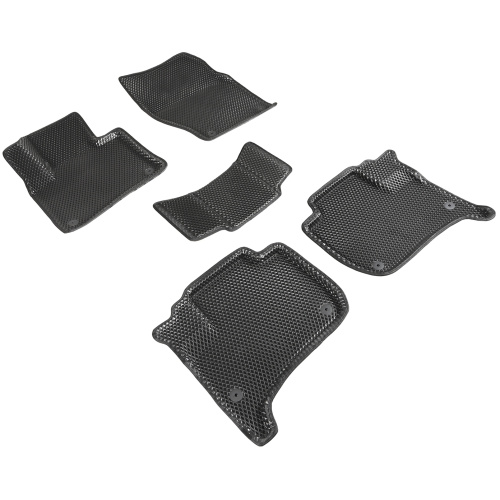 Коврики в салон Volkswagen Touareg  2010-2014, 3D EVA Seintex "ромб", Черный, Арт. 95360