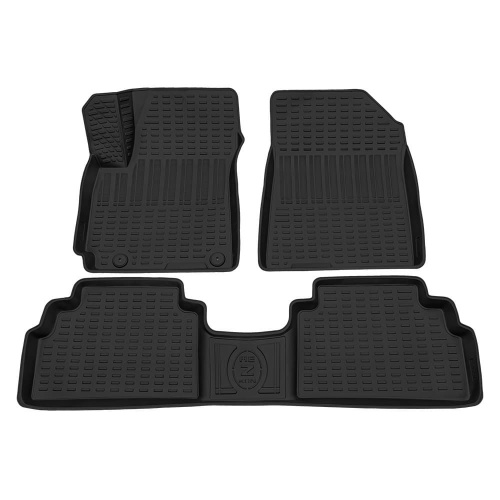 Коврики в салон Kia Soul (SK3) 2019-2022, полиуретан Rezkon, Черный, Арт. 0521030300