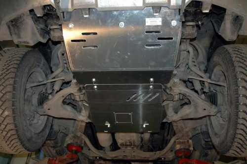Защита картера двигателя и рулевых тяг Toyota Land Cruiser Prado (J120) 2002-2007 5 дв. V-4,0 (без штатной защиты) Арт. 24.0751