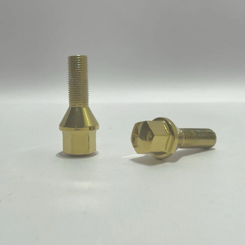 Болт колёсный M12x1.25 Конус L-28мм Золотой, Ключ 17, Арт. 172110/GD
