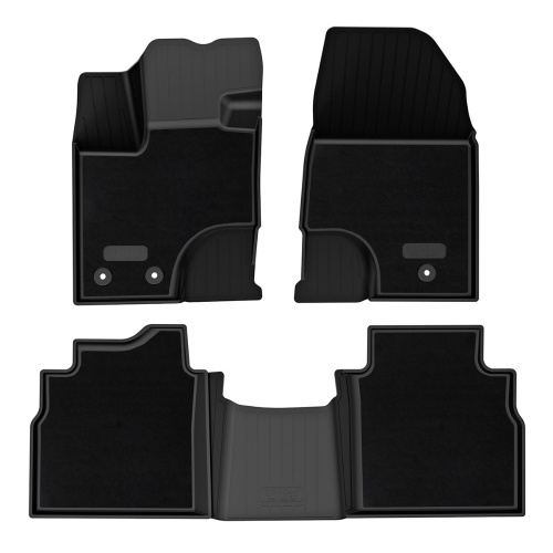 Коврики в салон Haval F7  2024-, комбинированные 3D Norplast, Черный, 4WD Арт. NPA11C28323CM