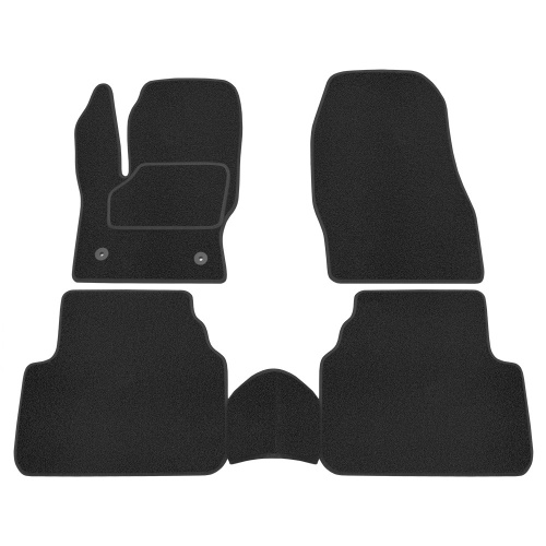 Коврики в салон Ford Kuga  2011-2017, текстильные Rezkon, Черный, Арт. 2516020100