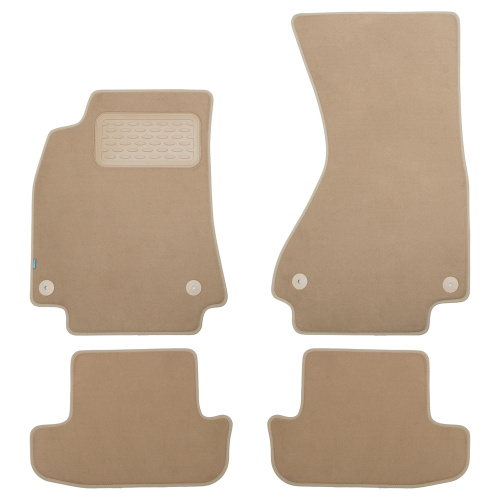Коврики в салон Audi A5 (8T) 2007-2011 Купе, текстильные Klever premium, Бежевый, Арт. KLEVER04041122112KH