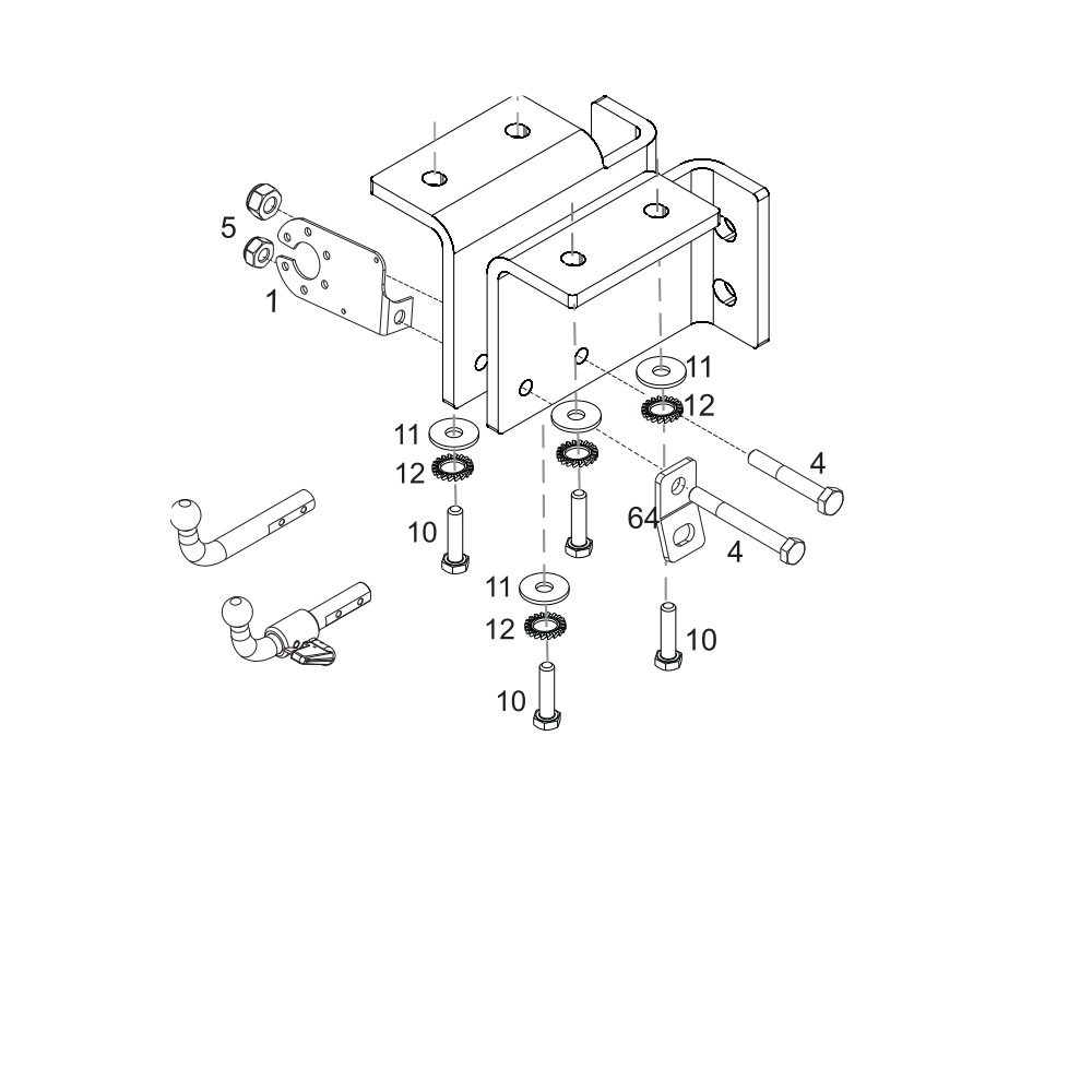 Фаркоп Volkswagen Amarok I 2010-2016 ARAGON Арт. E6713AC