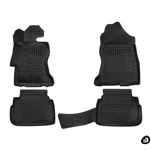 Коврики в салон Subaru   2017-2021, полиуретан 3D Element, Черный, Арт. ELEMENT3D4622210k