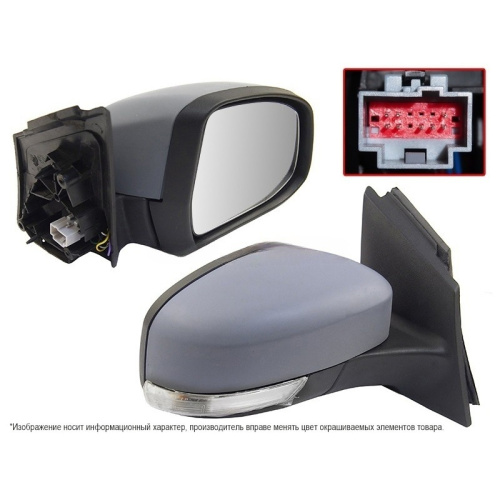 Зеркало боковое  Ford Focus III 2010-2015 Хэтчбэк 5 дв. Обогрев/Рег-ка/Повт-ль пово-та/8конт, правая (R) Арт. STFDA69401