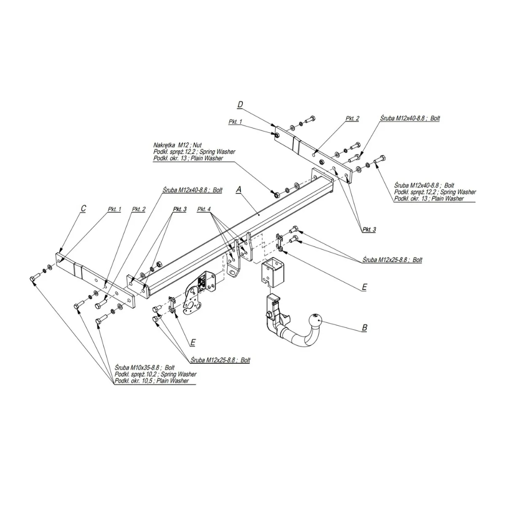 Фаркоп Audi Q3 (8U) 2011-2014 IMIOLA Арт. WA33